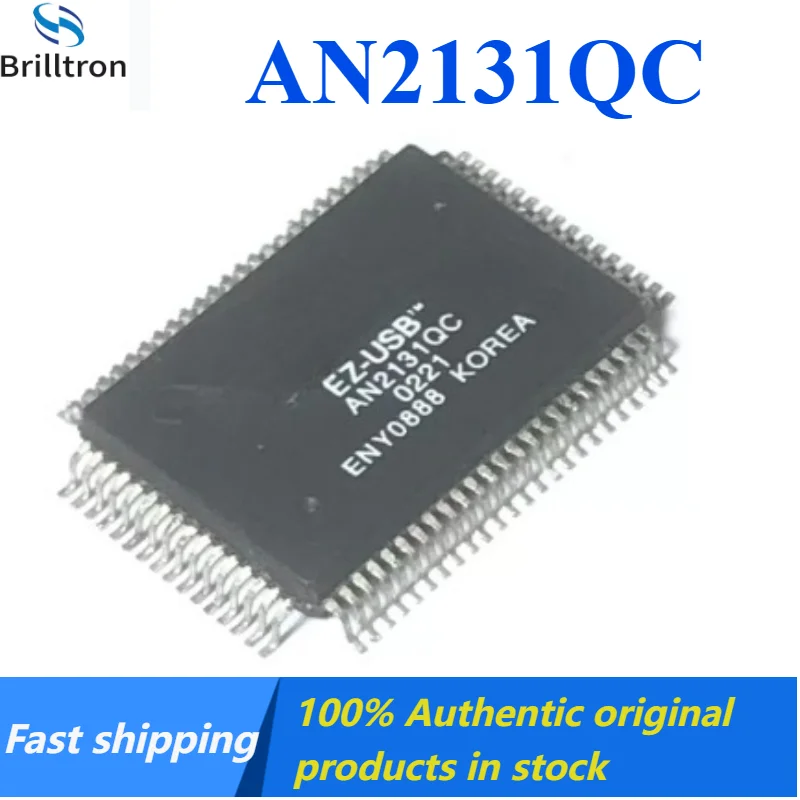 2-10PCS AN2131QC AN2131 QFP-80 USB Bus Interface Chip Brand New Original in Stock , Fast Shipping.