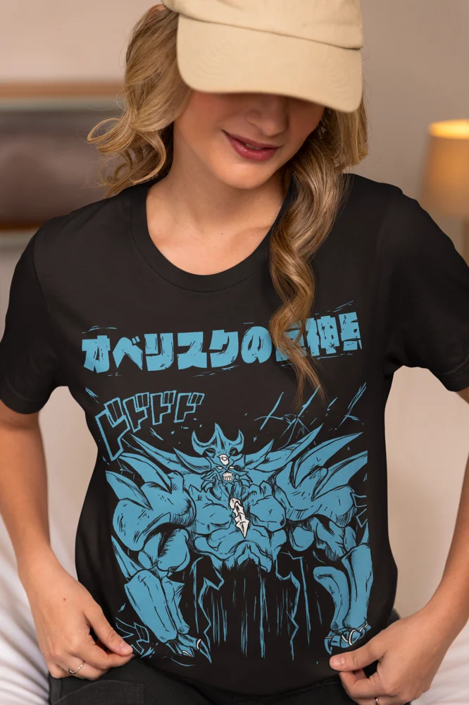 Obelisk T-Shirt The Tormentor Kaiba Yu Gi Oh Yu-Gi-Oh Black shirt All Size