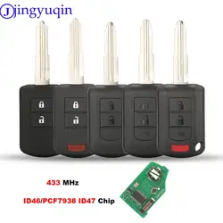 jingyuqin 433Mhz ID46/ID47 pcf7938 Chip zdalny kluczyk samochodowy do Mitsubishi Eclipse CROSS Outlander SPORT Mirage G4 Lancer 2016-2021