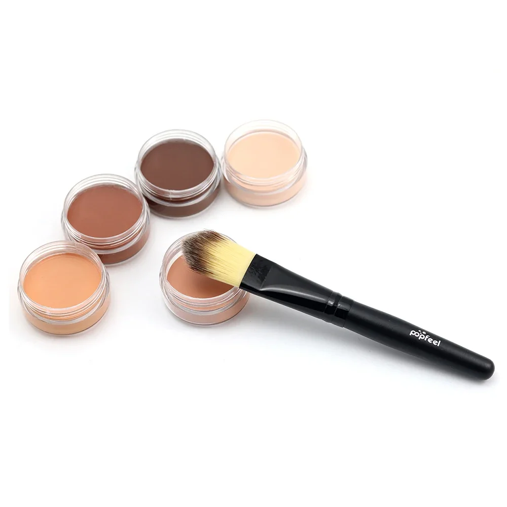 Heallor Popfeel Makeup Cover 5 Colors Full Coverage Concealer High Coverage Concealer Waterproof Long-lasting Liquid Foundation