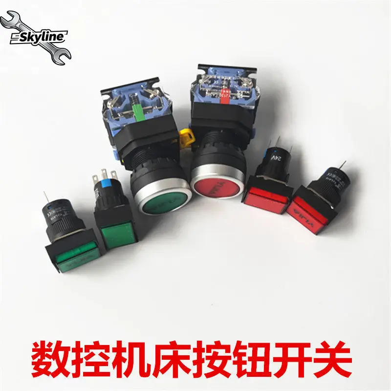 CNC Machine Tool Control Panel Button Switch, Cycle Start, Feed Hold & Jog Function Buttons, Replacement Repair Parts