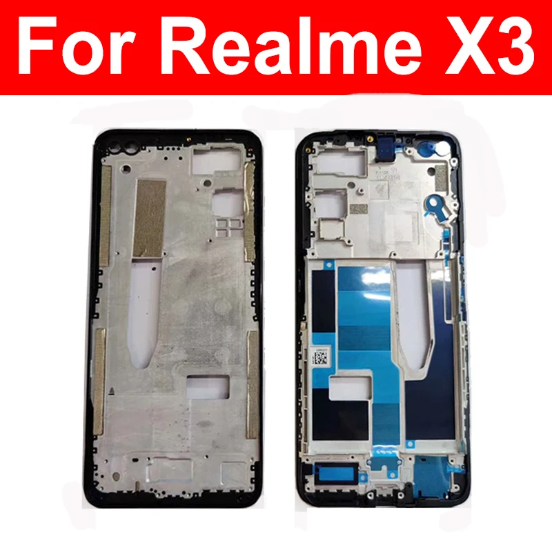 Front LCD Frame Housing Cover For OPPO Realme X X2 X3 X7 Pro X50 5G Front LCD Dispaly Frame Bezel Parts