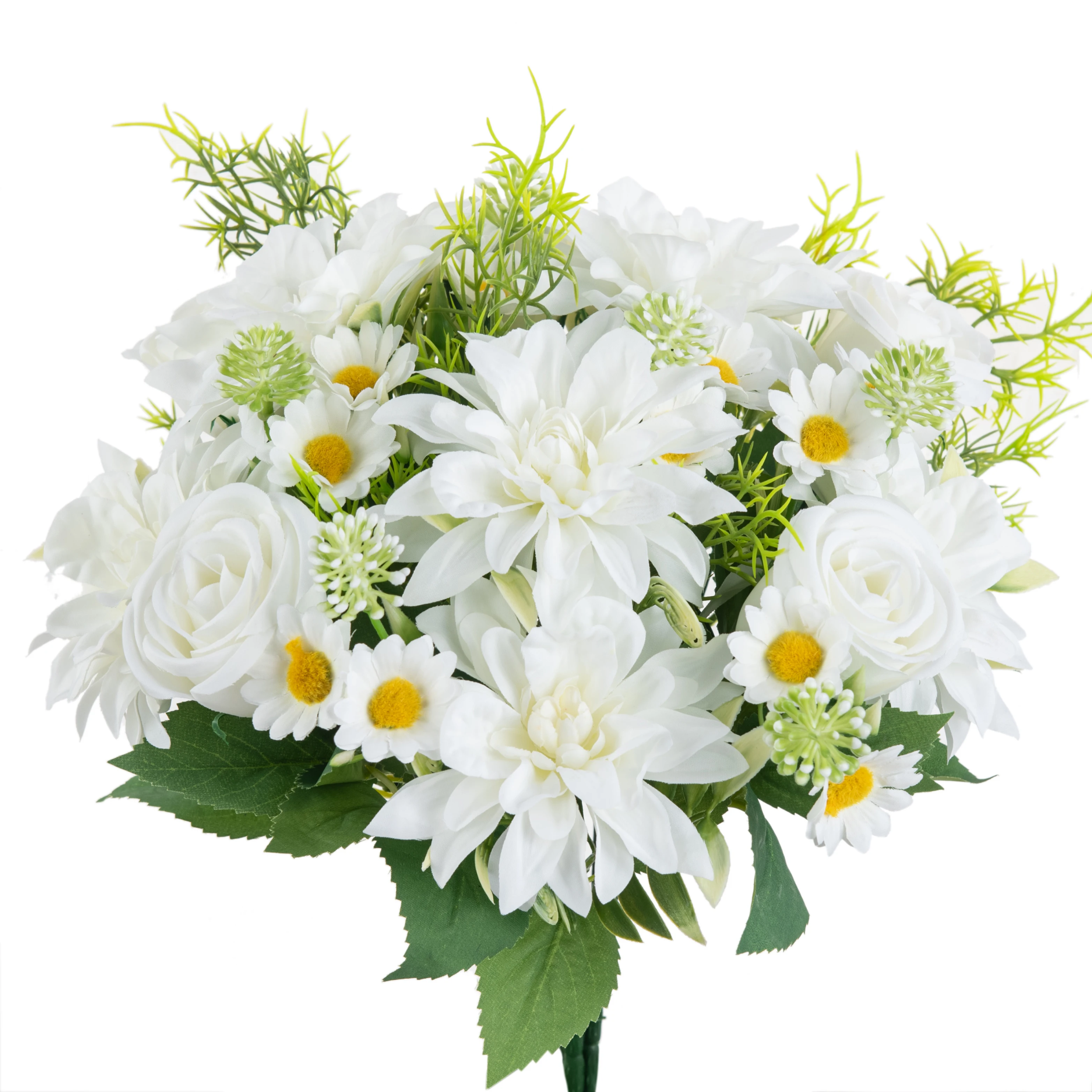 Künstliche Blumen Seiden-Dahlien Rosen Festival Hochzeit Brautstrauß Scrapbook DIY Geschenkbox Heim Zimmer Outdoor Garten Hof Dekoration – Detail 1