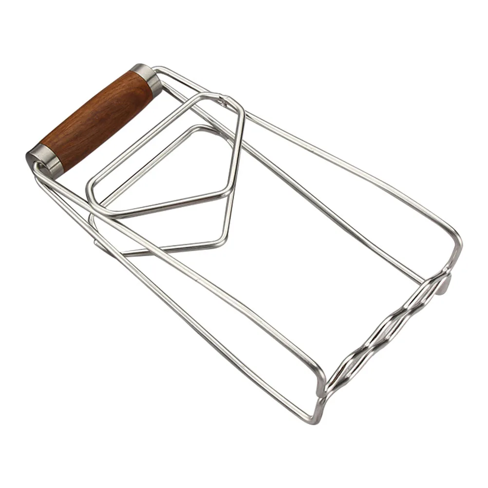 

Stainless Steel Wood Dish Clip Hot Plate Gripper Bowl Clips Bowls Clamp Kitchen Utensil Silver Anti Scald Long Term Use