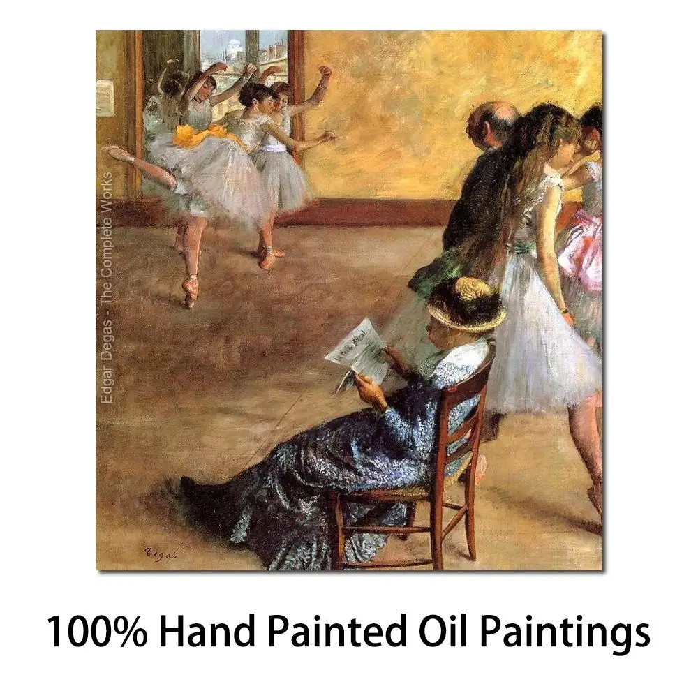 

Office Wall Art Canvas Decor Dancing Paintings Impressionist Figure Ballet Class Edgar Degas Artwork High Quality Hand painted