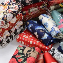 100% Cotton Fabric  Bronzed Japanese Kimono Cloth African Printed Fabrics For Sewing Hanfu Bag Handmade DIY Material 145*50cm