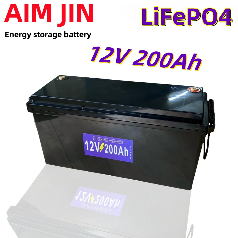 

New 12V 200Ah 280Ah LiFePo4 battery pack with built-in independent BMS for solar powered ship electric vehicles