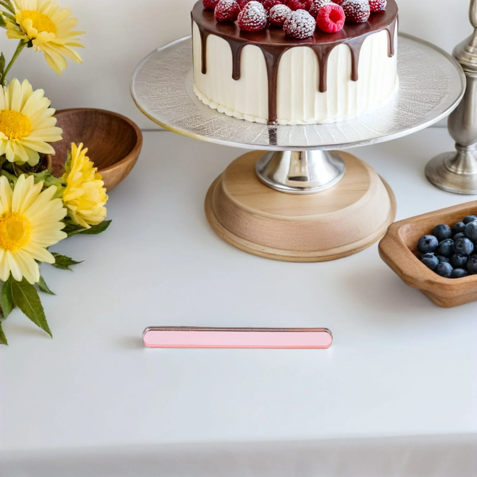 

600Pcs Acrylic Reusable Ice Cream Sticks Popsicle Sticks for DIY Cake Pops Candy Dessert Crafting Rose Gold Spatulas for Waxing