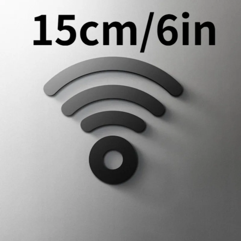 Acrylic 3D WiFi Sign Decal Laser-Cut Self-Adhesive Wall Decor Office Home Business Router Cover Hanging Plaque Ornament Modern