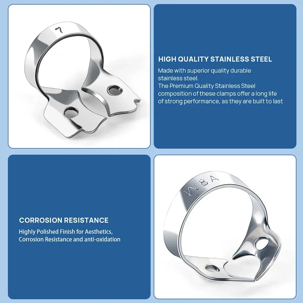 

1pc Dental Dam Clamp Stainless Steel Rubber Dam Clip Endodontic Restorative Instrument Autoclavable Teeth Isolation Clip Dental