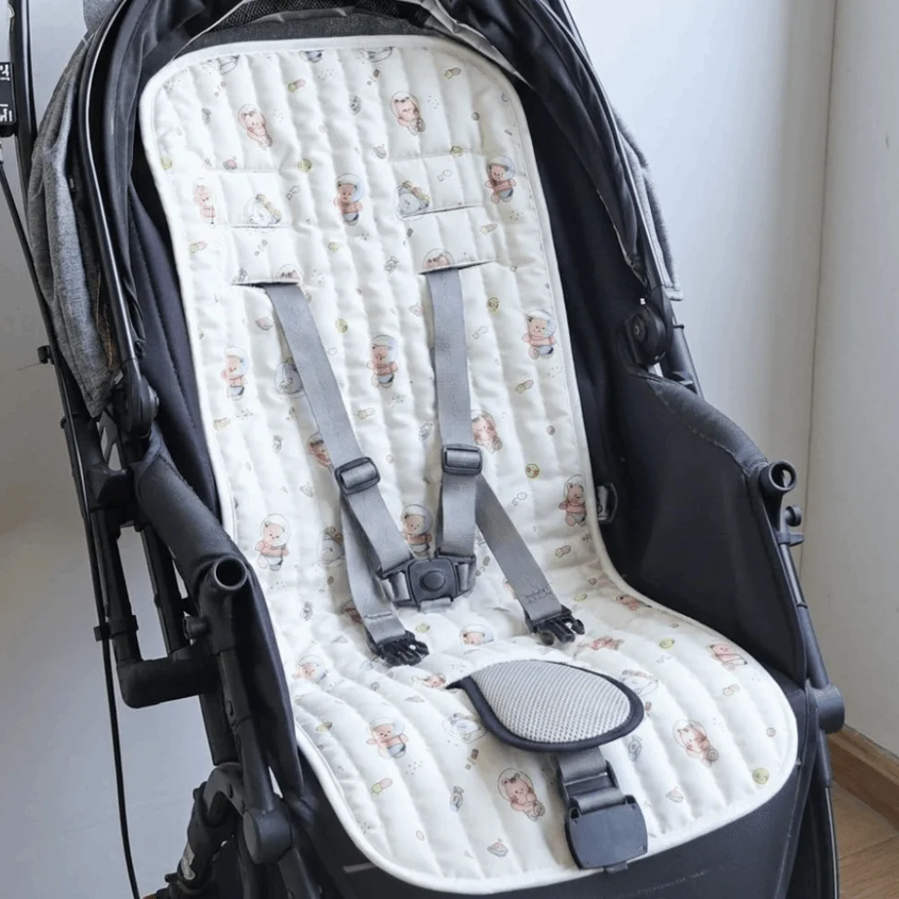 

Breathable Baby Stroller Seat Cushion Soft Cotton Pushchair Liner Pad Comfortable Universal Fit Stroller Accessories Kids