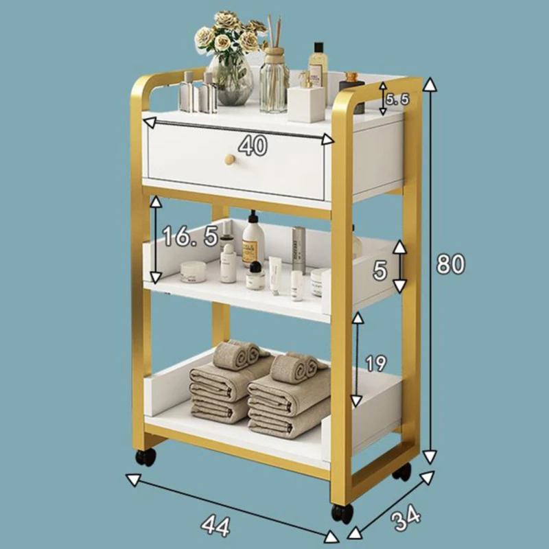 

Cosmetic Beauty Salon Trolley Rolling Cleaning Tattoo Hairdressing Salon Trolley Medical Carrito Auxiliar Salon Furniture BL50ST