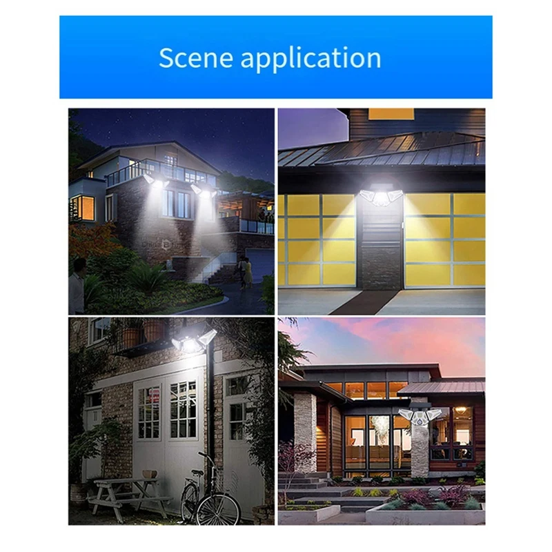 Outdoor Solar Light With Remote Control Solar Security Light Outdoor Waterproof 113 LED Light For Porch-Wall Outdoor