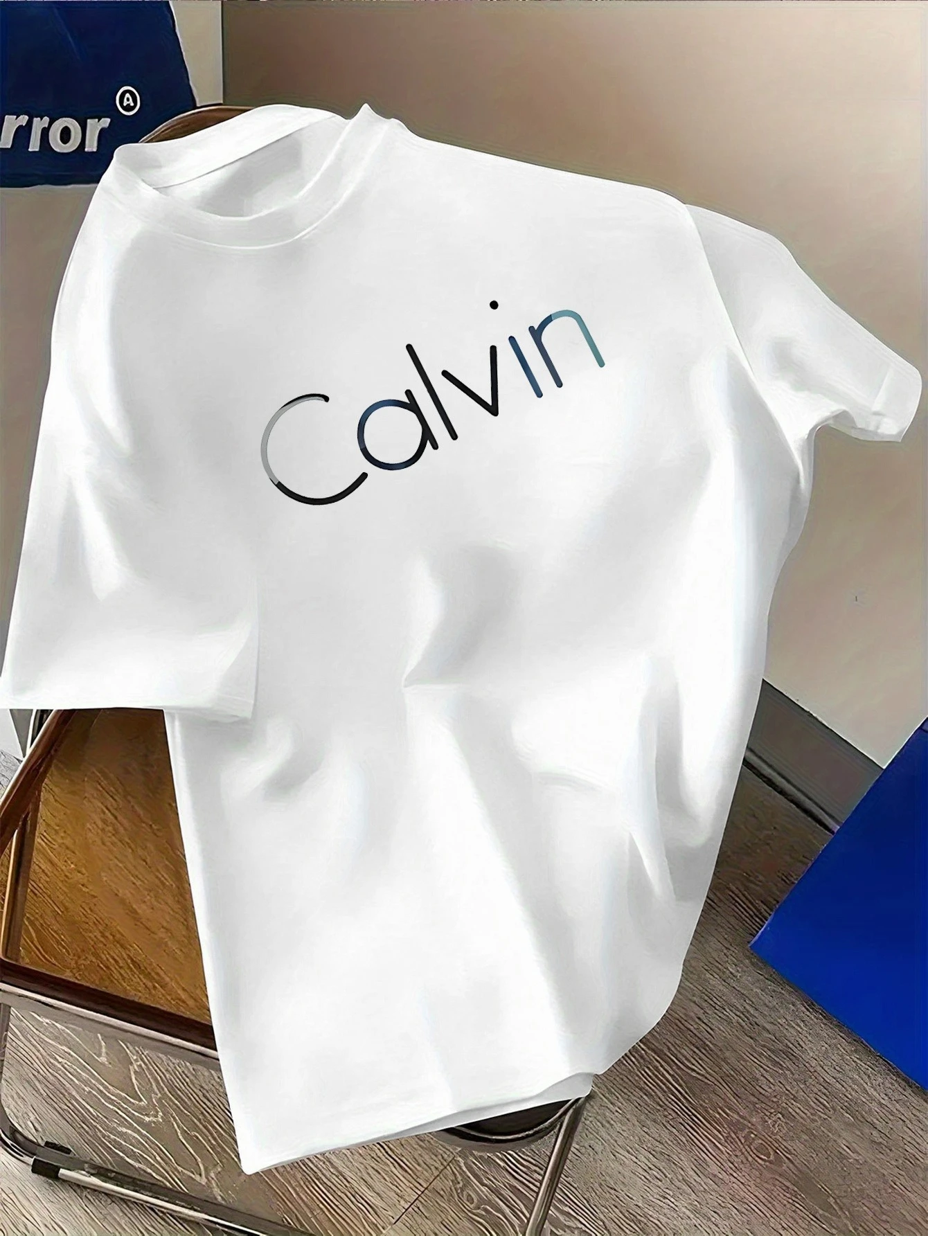 Calvin-Camiseta informal y a la moda de algodón de manga corta para hombre, ropa de calle de verano de marca de lujo de alta calidad, top Y2k 2025