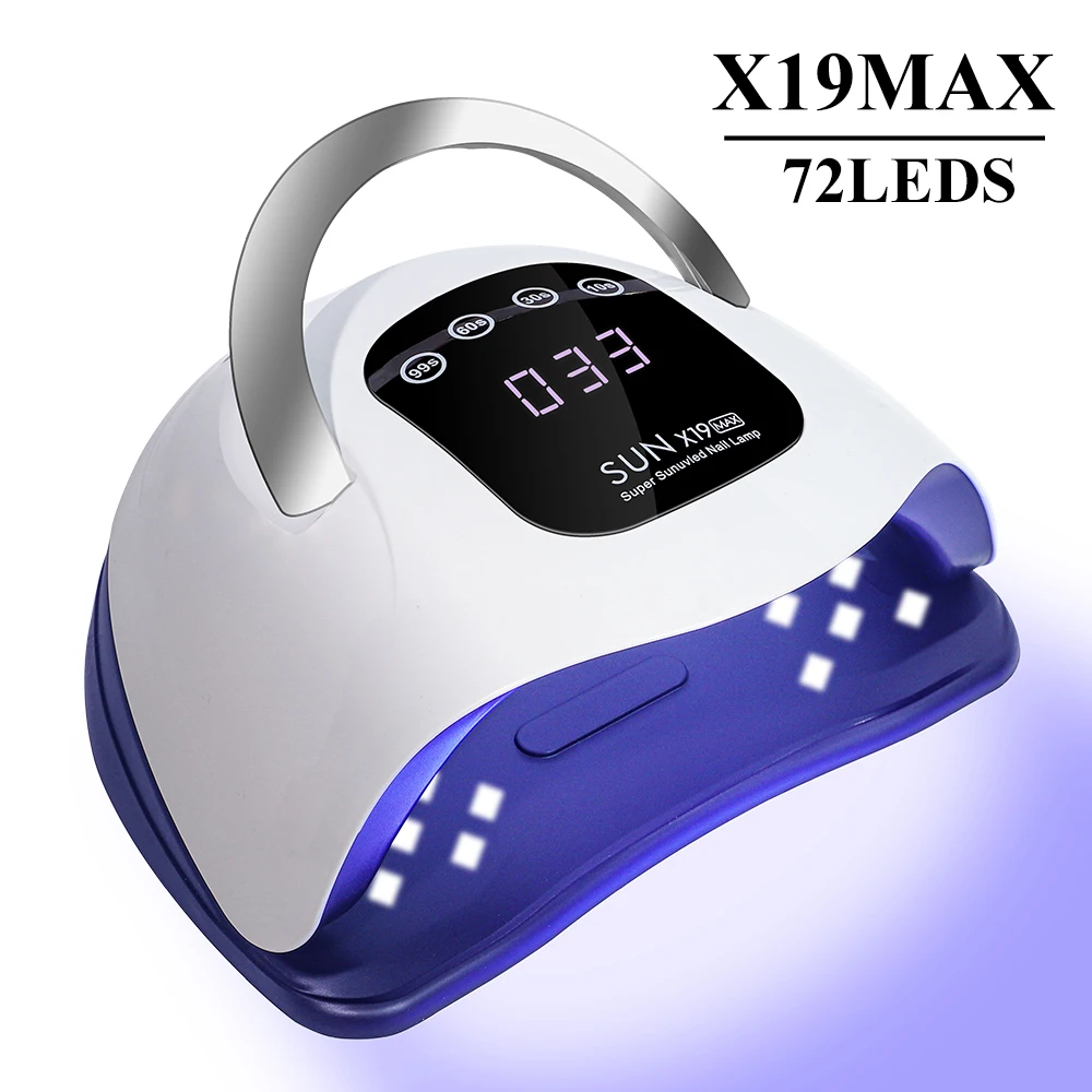 

SUN X19MAX UV Nail Dryer 72LED Professional High Power Nail Lamp with Sensor Fast Curing Gel Nail Polish Drying Lamp Nail Tools