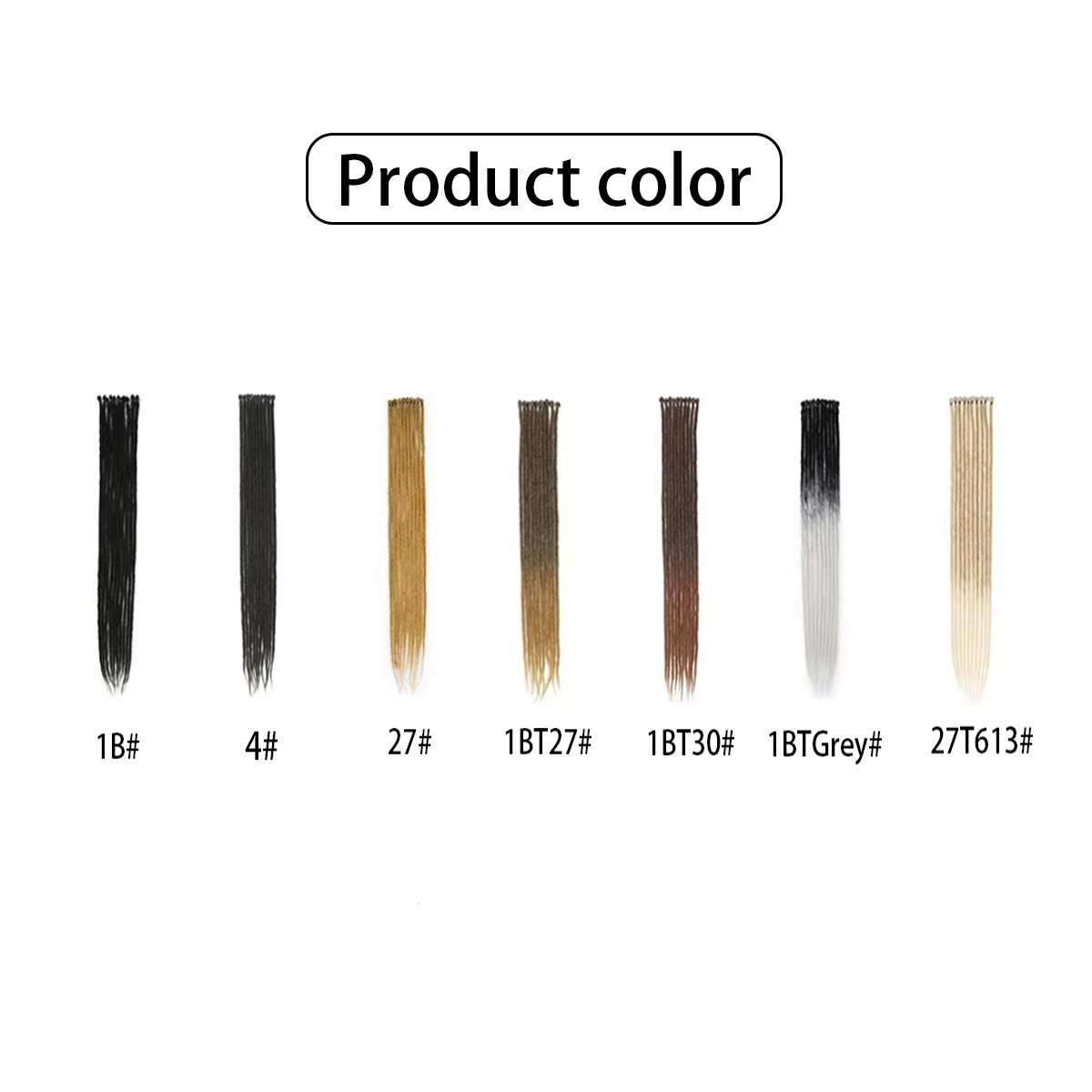 24 Inch Ombre Synthetic Dreadlock Extensions, 10 Strands per Pack with Tools, Hippie Single Ended Reggae Style Crochet Hair