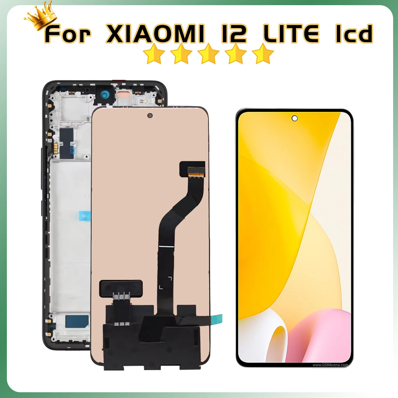 Super AMOLED For Xiaomi Mi 12 Lite Lcd 2203129G Display Touch Screen for Xiaomi 12 Lite Mi12 Lite Lcd Display Digitizer Assembly