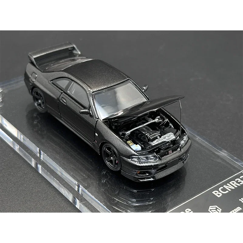 FH 1:64 Skyline GTR R33 BCNR33 Carbon Black Diecast Car Model Collection Miniature Toys Focal Horizon