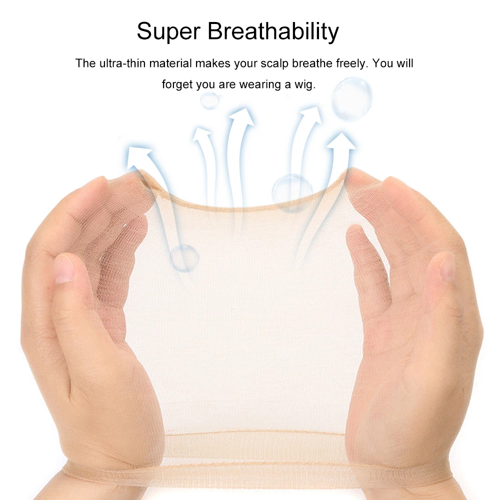 10/20Pcs Invisible Hd Wig Cap Thin Stocking Cap Nylon Stretch Mesh Hd Wig Caps Hair Net For Weave Sheer Hd Wig Cap For Wig