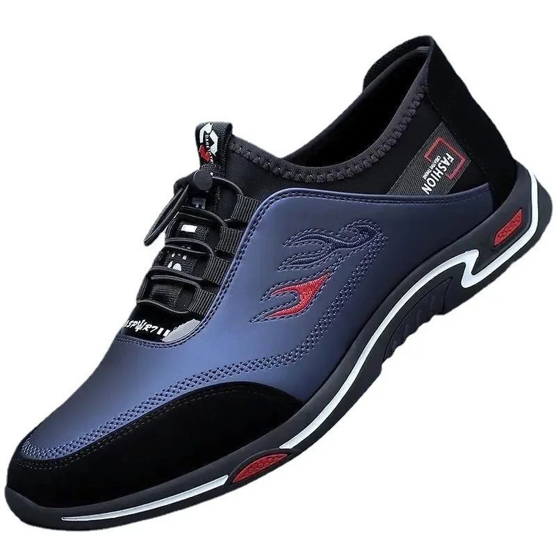 Men\'s Business Casual Breathable Anti-odor Leather Shoes Fashionable Soft Sole Work Driving Shoes Men\'s Lightweight Cloth Shoes