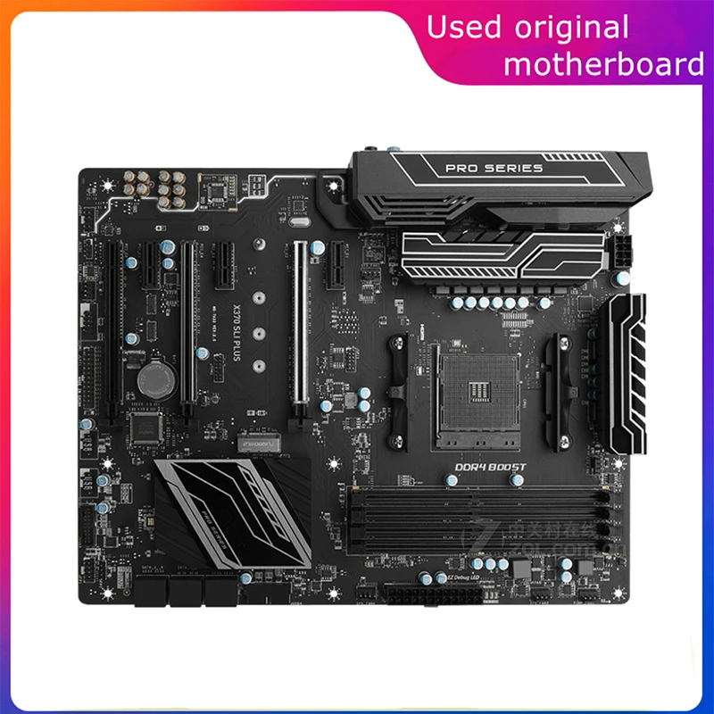 Used AM4 For AMD X370 X370 SLI PLUS Computer Motherboard USB3.0 SATA3 PCI-E3.0 AM4 DDR4 64G Desktop Mainboard