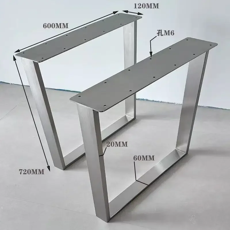 Stainless steel thickened table legs mouth bracket bar table feet simple computer desk tripod desk legs restaurant table