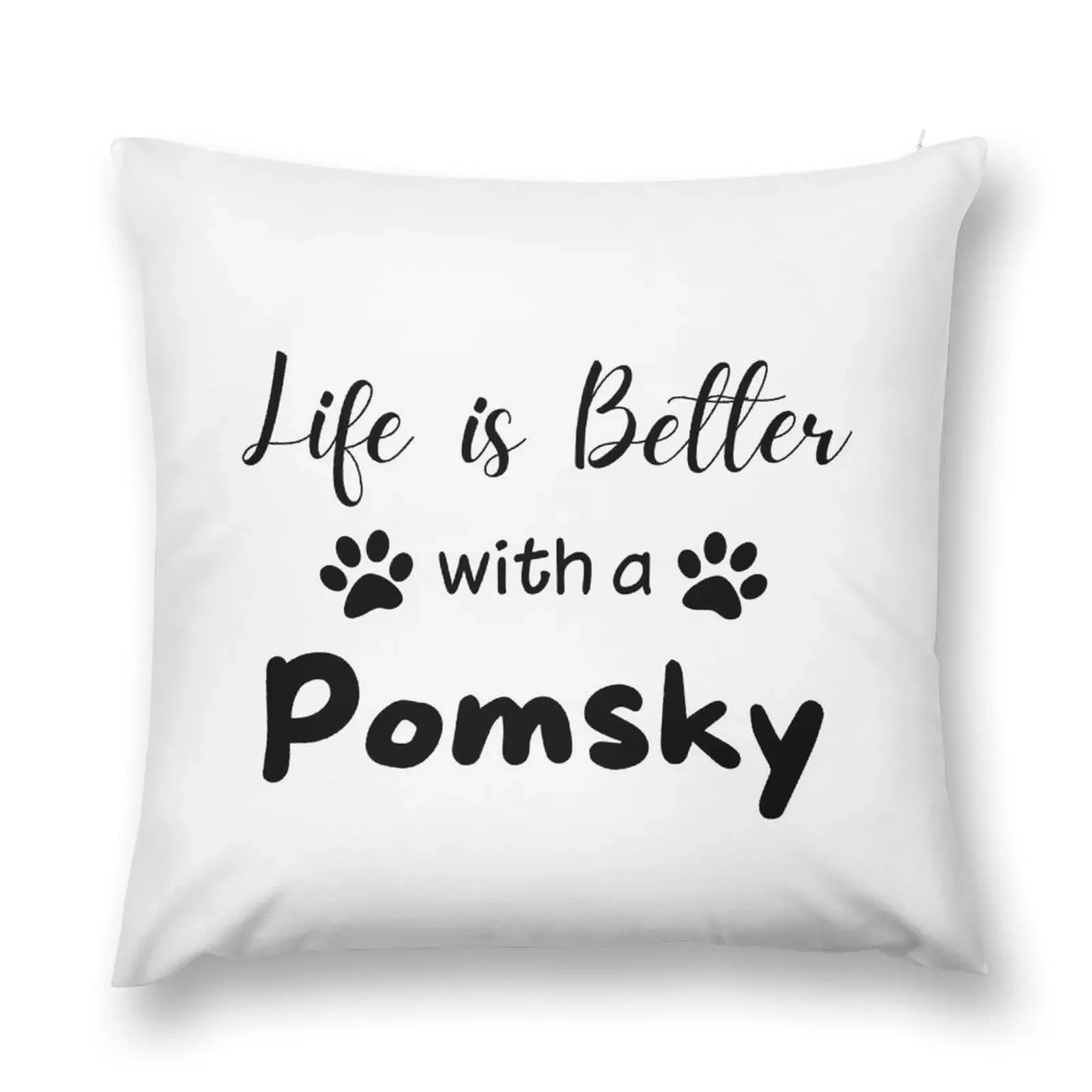 

Life is Better With a Pomsky Throw Pillow Pillow Cases Decorative luxury decor pillow