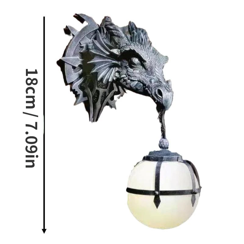 LED-dinosaurus hanglamp lantaarn industriële stijl hars drakenkop ambachten hanglamp Halloween decoratie wanddecoratie