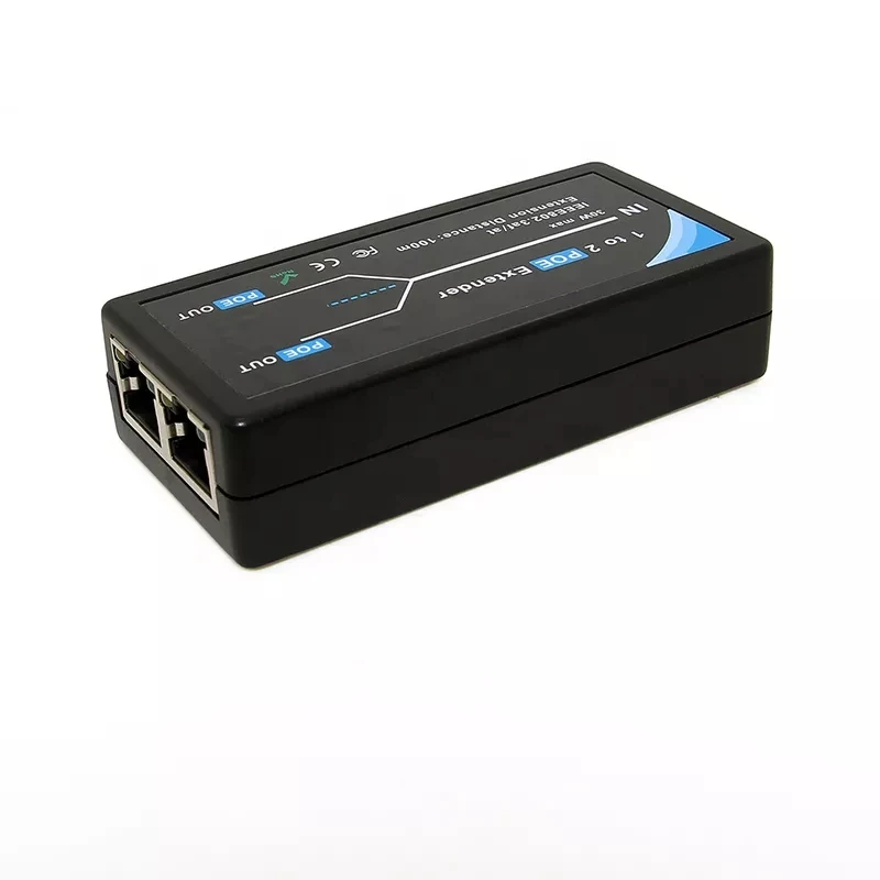 

1 in 2 out 10/100mbps POE extender/splitter Transmit 100meter/328ft over UTP cable