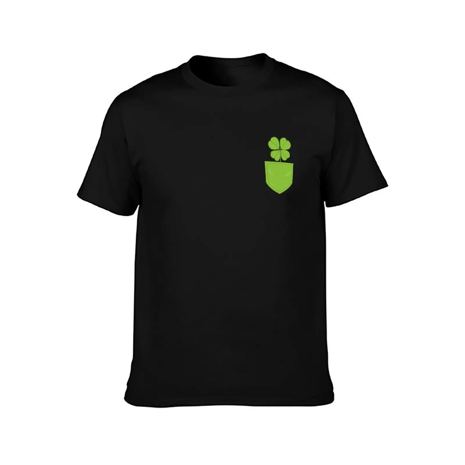 Pocket Full of Clover - Cute St. Patrick's Day Faux Pocket Shirt T-Shirt Festival Short Sleeve T-Shirt