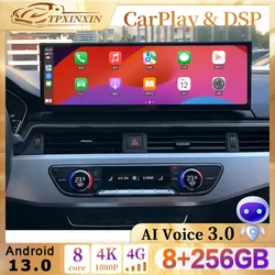 Carplay multimídia sem fio para Audi, rádio do carro, player de vídeo estéreo, tela de navegação, A4L, A4, B9, A5, 2016-2020, Android 13.0, 14.9