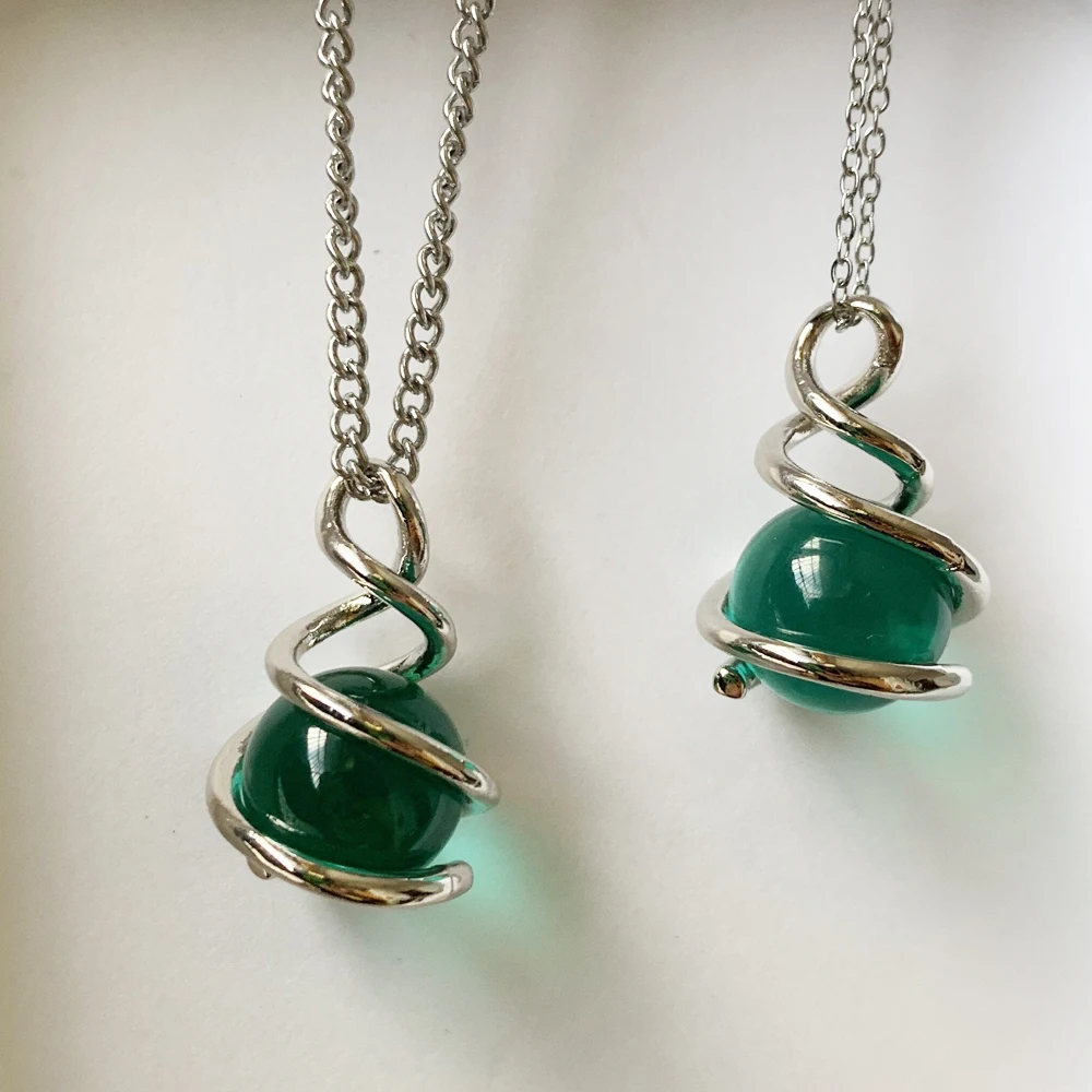 Sage Healing Orb Necklace, Jewelry For Women, Fashion Gamer Accessories, Valorant Inspired, Silver Plated, Sage Necklace, Gift