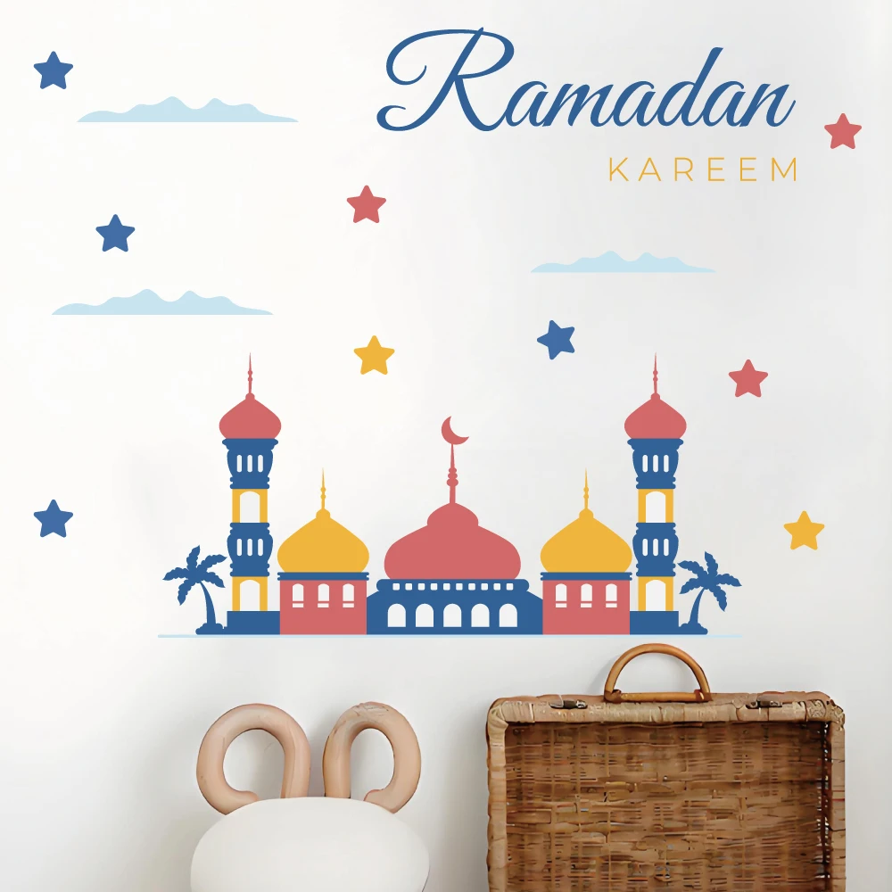 living room home decoration ramadan building wall sticker adhesive islamic arabic wall mural