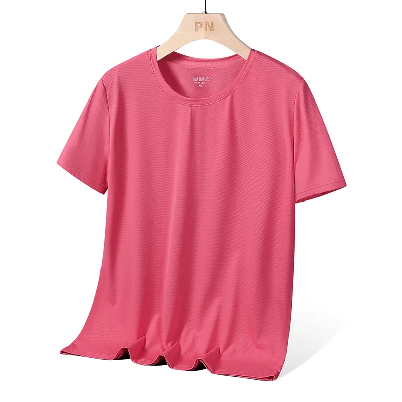 Women'S Summer Round Neck Casual Thin Ice Silk Quick Drying Half Sleeve Top Sports Comfortable Versatile Short Sleeve T-Shirt