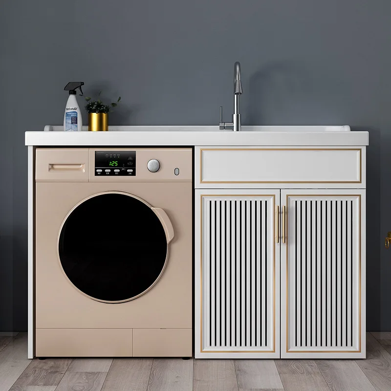 

Balcony Washing Bathroom Cabinet Saving Space Useful Function Bathroom Cabinet Corner High Bathroom Furniture Banyo Dolabi XYYSG