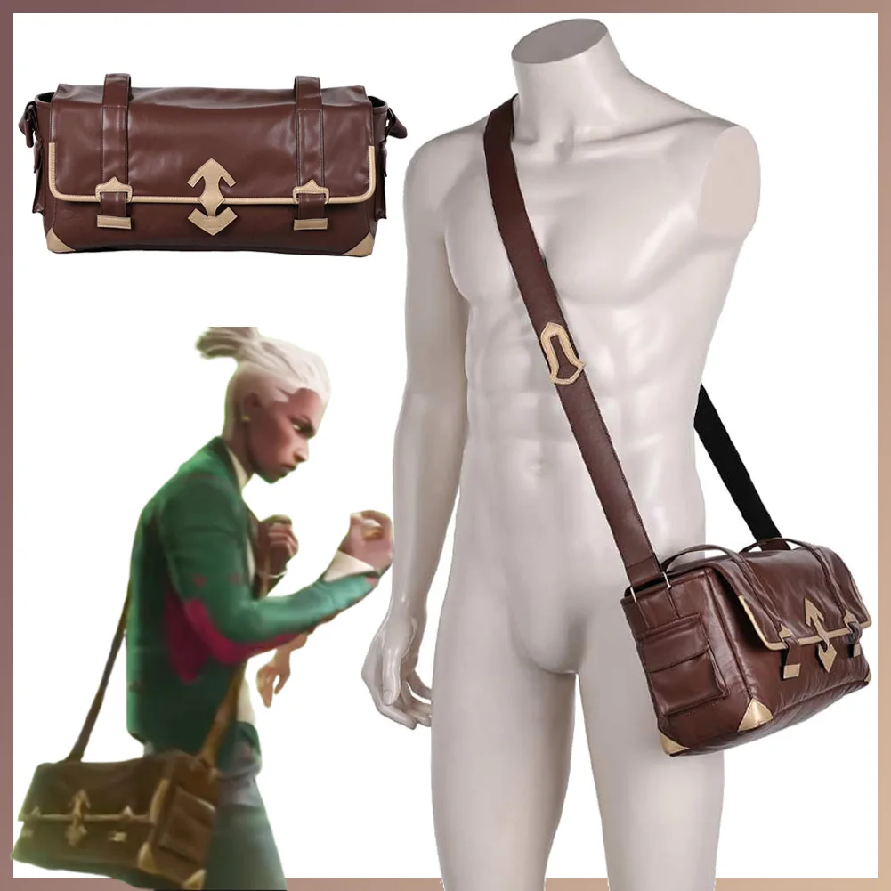 Disguise Arcane Ekko Crossbody Bag 2024 Game LoL TV 2 Cosplay Costume Accessories Men Gifts Role Play Fancy Party Props