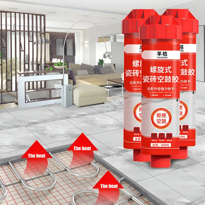 Fixed tiles adhesive adhesive Selfsticking Heatresistant Corrosion resistance waterproof Adhesive Spiral Tile Drumming Adhesive