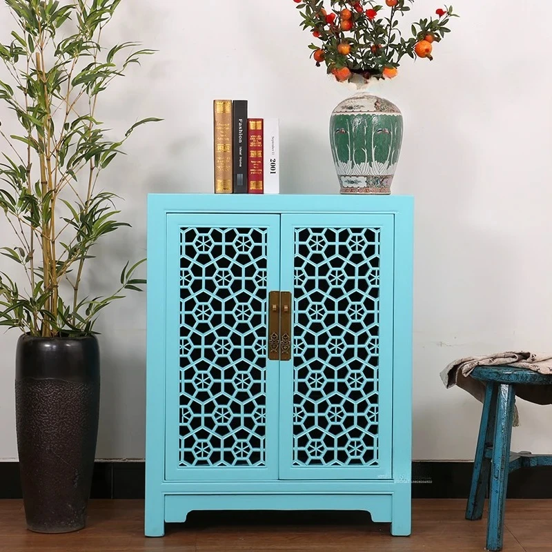 

Скандинавский античный стиль, массив дерева, окрашенный лак, шкаф для обуви, бытовой минималистичный шкаф для хранения