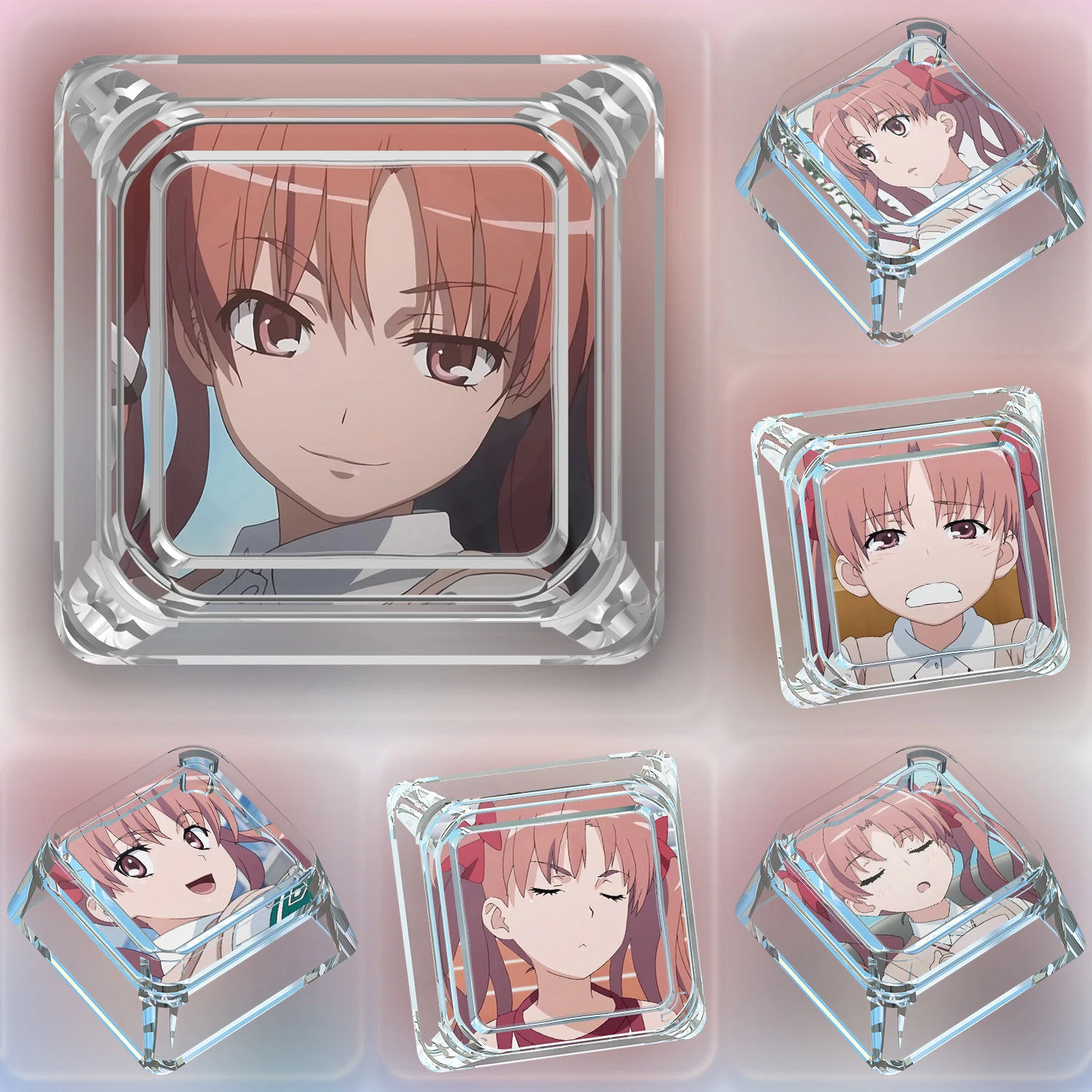

Механические кейкапы DIY Goddess Story Shirai Kuroko для клавиатуры с крестообразным креплением, персонализированные кейкапы для ПК, подарок, игрушка