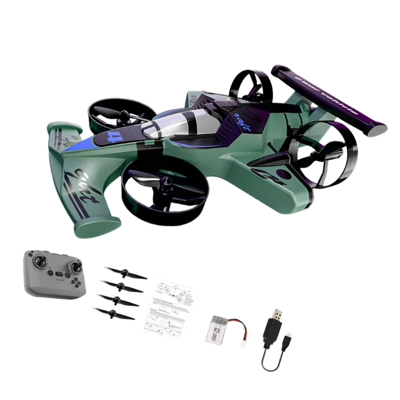 Remote Control Aircraft Car Toy with Land and Air Capability Children Gift