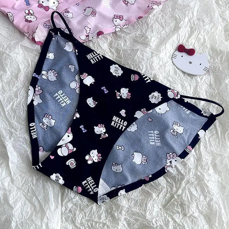 Hot Anime Hello Kitty Lingerie Sexy Women Y2K Comfortable Kawaii Cartoon Style Underwear Women's Panties Sweetheart Girls Clothe