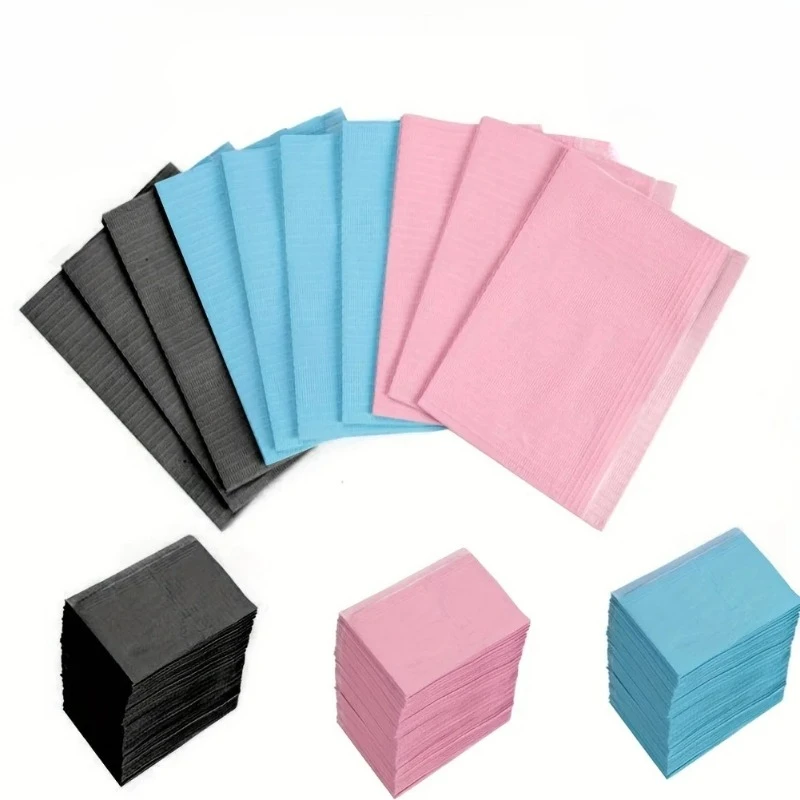 

110/125Pcs Dental Bibs Disposable Tattoo Cleaning Wipes 13"x17" 3 Ply Waterproof Sheet for Nail Tech Dental Clinic Tattoo