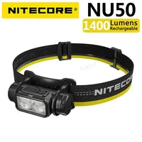 NITECORE NU50 1400 lumen headlamp with built-in 4000 mA battery and USB charging support