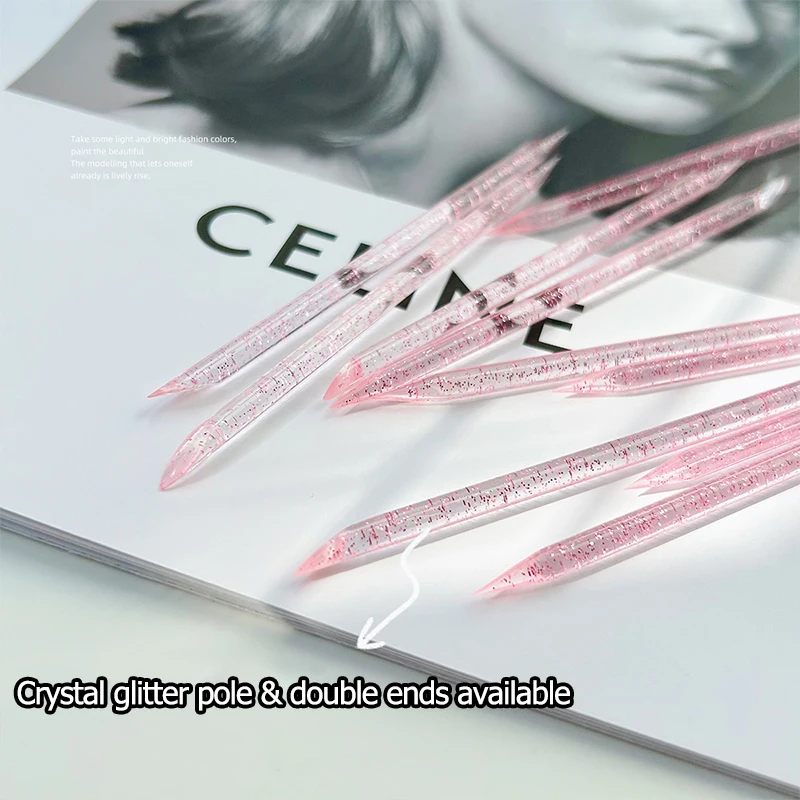 50 pz asta di cristallo bastoncino per unghie premium cuticole spingitori rimozione nail art manicure puntamento asta per trapano strumento per la rimozione della colla