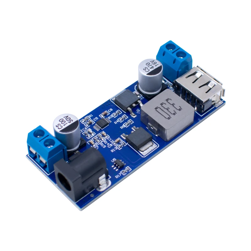 DC-DC 24V/12V To 5V 5A Step Down Power Supply Buck Converter Replace LM2596S Adjustable USB Step-down Charging Module For Phone