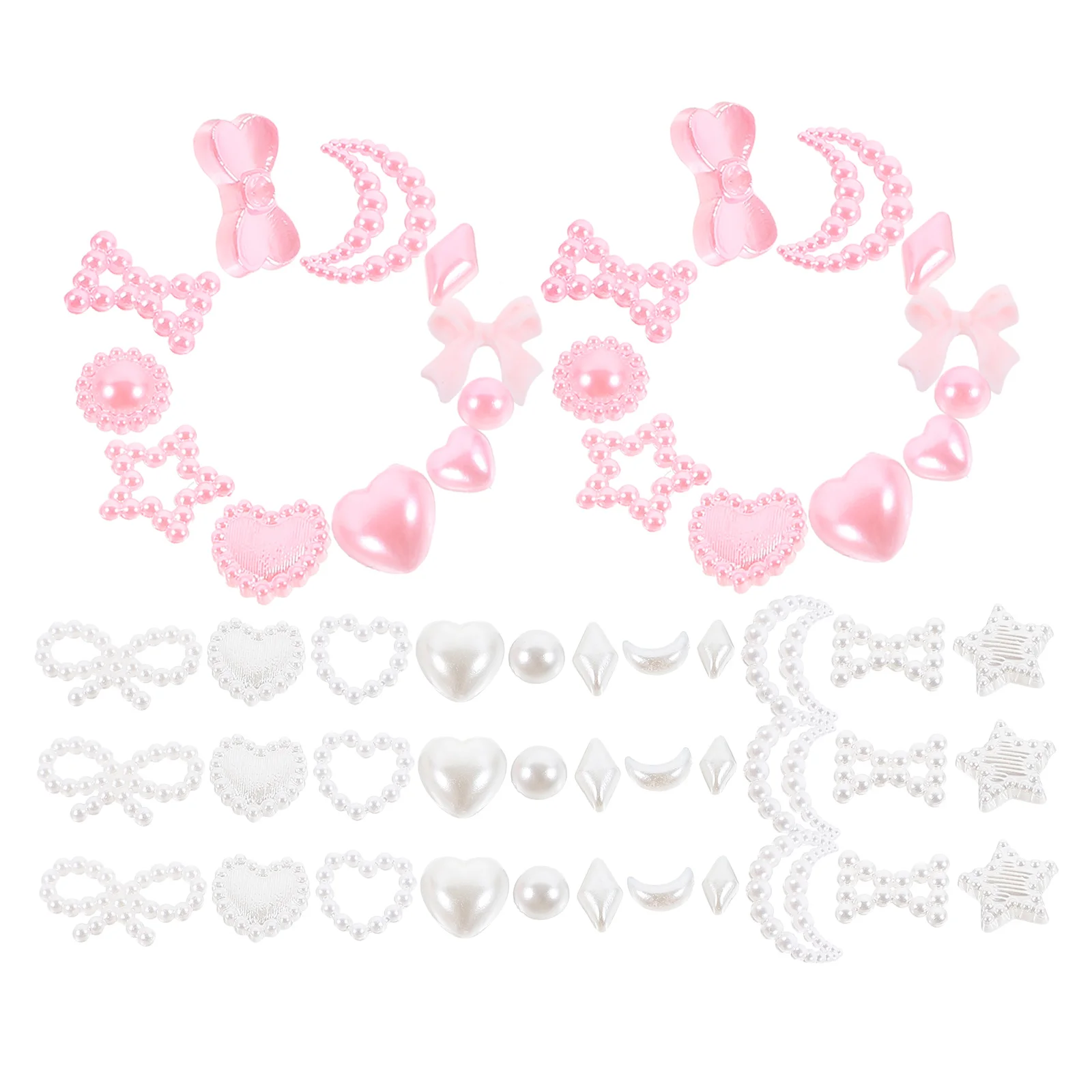 

12 Grids Mix Set ABS Nail Decorations Acrylic Nails Kawaii Heart Bow Charms Gems Long Lasting Fade Resistant Easy to