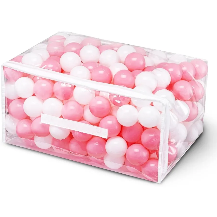 100Pcs Ball Pit Balls for Baby and Toddler Phthalate Free Crush Proof Plastic - Multicolored Pit Balls in Reusable Play Toys for