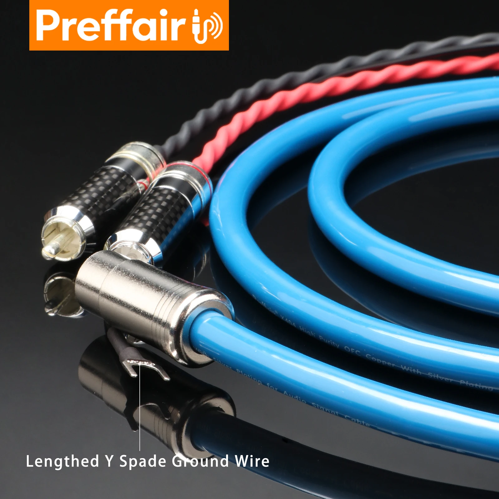 Preffair 5 Pin Din Twist Locking Connector to Stereo 2 x RCA Plugs HiFi Audio Cable Phono OFC Silver Plated Cable