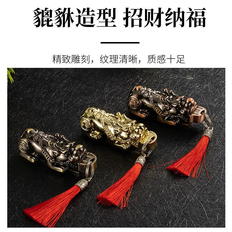 China Fashion 10000 matches Exquisite Blessed Pixiu Divine Beast Pendant Portable Reusable Ignition rod Men Gift