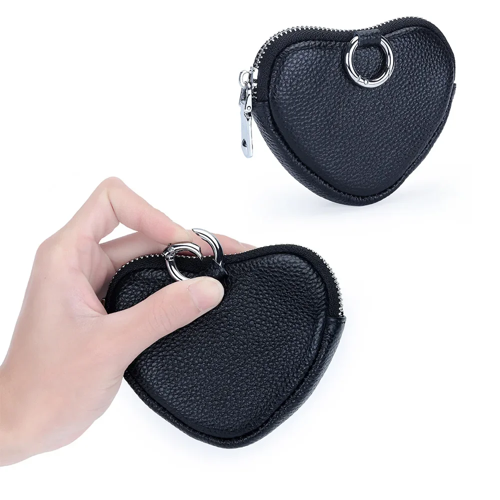 Leather purse lady Creative love earphones coin storage bag schoolbag pendant mini simple small purse woman